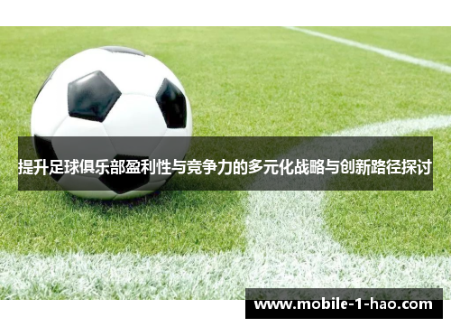 提升足球俱乐部盈利性与竞争力的多元化战略与创新路径探讨